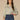 Provence Blue Natural Below Elbow Blouson Sleeve Stand Collar Pleats Button Down Front Smocked Shoulder Abstract Paisley Placement Print Woven Top