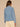 Light Blue Denim Long Sleeve Collar Neck Hidden Snap Front Waistband Tie Seaming Curved Peplum Hem Slits Petite Denim Jacket

