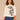Off White Black Three Quarter Drop Shoulder Dolman Sleeve Scoop Neck Back Center Seam Floral Embroidery Shirttail Hem Petite Knit Top
