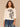 Off White Black Three Quarter Drop Shoulder Dolman Sleeve Scoop Neck Back Center Seam Floral Embroidery Shirttail Hem Petite Knit Top
