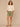Off White Natural Three Quarter Pleated Sleeve Boat Neck Keyhole Back Embroidered Eyelet Palm Tree Scallop Hem Contrast Seam Woven Top