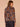 Navy Burnt Henna Multi Long Batwing Sleeve Mock Neck Abstract Placement Print Shirttail Hem Knit Top