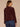 Oxblood Long Puff Sleeve Slit Round Collarless Neck Button Down Front Seaming Detail Drop In Pockets Peplum Box Pleat Hem Petite Woven Jacket