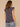 Navy Multi Print Double Ruffle Cap Sleeve Deep V-Neck Scallop Edge Detail Surplus Shirttail Hem Abstract Print Knit Top