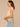 Sweet Peach Lily Pad Extended Cap Sleeve Scoop Neck Knot Front Hem Placement Floral Print Knit Top