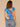 Cosmic Cobalt Multi Print Extended Cap Sleeve Scoop Neck Pleated Bubble Hem Abstract Placement Print Petite Knit Top