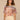 Sandcastle Multi Elbow Angel Sleeve Scoop Neck Keyhole Back Abstract Palm Tree Placement Print Bubble Hem Knit Top