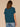 Bermuda Teal Multi Extended Short Sleeve Scoop Neck Straight Hem Abstract Placement Print Mixed Media Knit Top