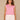 Flamingo Pink Sleeveless Smocked Collar Neck Crochet Edge Button Down Front Placket Breast Pocket Crochet Edge Spliced Stripe Bubble Hem Woven Shirt