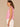Flamingo Pink Sleeveless Smocked Collar Neck Crochet Edge Button Down Front Placket Breast Pocket Crochet Edge Spliced Stripe Bubble Hem Woven Shirt