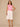 Flamingo Pink Sleeveless Smocked Collar Neck Crochet Edge Button Down Front Placket Breast Pocket Crochet Edge Spliced Stripe Bubble Hem Woven Shirt