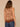 Fired Brick Multi Sleeveless Deep V-Neck Hanky Hem Abstract Placement Border Print Knit Tank Top