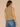 Harvest Green Soft Linen Sleeveless Embroidered Crew Neck Keyhole Back Striped Shirttail Hem Knit Tank Top
