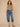 Harvest Green Soft Linen Sleeveless Embroidered Crew Neck Keyhole Back Striped Shirttail Hem Knit Tank Top

