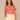 Persimmon Red Ecru Stripe Cinched Elbow Ruched Puff Sleeve Picot V-Neck Crochet Detail Round Surplus Hem Stripes Knit Top
