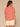 Persimmon Red Ecru Stripe Cinched Elbow Ruched Puff Sleeve Picot V-Neck Crochet Detail Round Surplus Hem Stripes Knit Top
