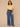 Tuscan Sun Off White Stripe Cinched Elbow Ruched Puff Sleeve Picot V-Neck Crochet Detail Round Surplus Hem Stripes Knit Top