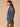 Blue Artisanal Denim Long Sleeve Collar Neck Button Front Oversized Breast Pockets Seaming Cropped Elastic Hem Petite Denim Jacket
