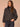Black Wheat Multi Long Raglan Cinched Sleeve Mock Neck Buttons Zip Up Front Dual Entry Flap Pockets Bubble Hem Petite Woven Jacket
