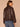Chocolate Fudge Long Raglan Blouson Sleeve Collar Neck Zip Up Front Side Pockets Straight Cinched Hem Pleather Jacket