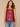 Grape Wine Multi Sleeveless Wide Crochet Strap Ruched Square Neck Embroidered Front Straight Scallop Edge Die Cut Woven Tank Top
