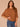 Heather Saddle Three Quarter Dolman Batwing Sleeve Crew Neck Mixed Media Shirttail Hem Knit Top