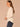 Heather Cream Long Blouson Sleeve Mandarin Collar Half Placket Embroidered Surplus Hi-Low Hem Mixed Media Knit Top
