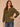 Heather Grape Leaf Long Blouson Sleeve Mandarin Collar Half Placket Embroidered Surplus Hi-Low Hem Mixed Media Petite Knit Top