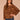 Brown Multi Print Long Seamless Batwing Sleeve Boat Neck Abstract Print Shirttail Hem Knit Top