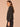 Heather Duffle Green Black Long Sleeve High Tie Collar Neck Piping Kangaroo Pocket Bubble Hem Mixed Media Knit Top