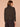 Heather Duffle Green Black Long Sleeve High Tie Collar Neck Piping Kangaroo Pocket Bubble Hem Mixed Media Knit Top
