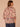 Macadamia Berry Multi Three Quarter Flounce Sleeve Honeycomb Embroidered Split V-Neck Ruffle Collar Abstract Print Slit Hem Woven Top