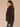 Dark Grey Long Sleeve Wide Collar Faux Fur Hook Closure Front Drop In Pockets Straight Hem Woven Jacket