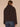 Dark Grey Long Sleeve Wide Collar Faux Fur Hook Closure Front Drop In Pockets Straight Hem Woven Jacket