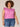Shocking Raspberry Double Ruffle Cap Sleeve Mineral Wash Eyelet Stripe Crew Neck Surplus Shirttail Hem Plus Size Knit Top