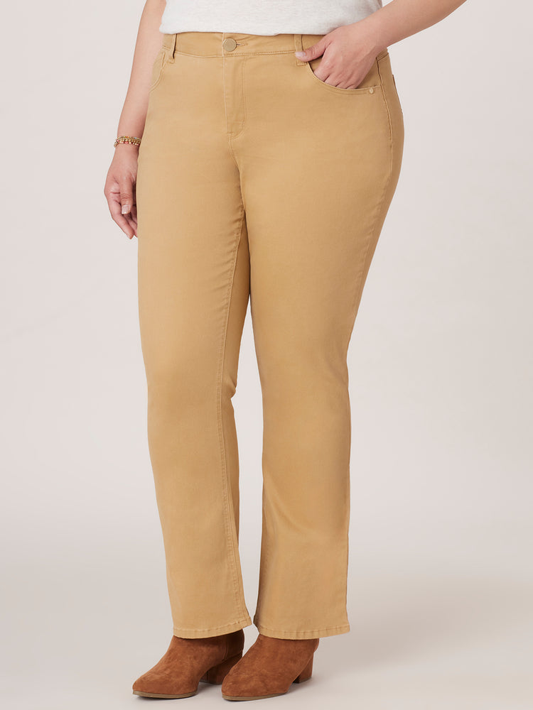 Caramel "Ab"solution High Rise Itty Bitty Boot Cascading D Plus Size Pant