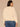Macadamia Long Drop Shoulder Blouson Die Cut Embroidered Sleeve Notch V-Neck Placket Center Seam Back Yoke Plus Size Knit Sweatshirt