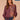 Fig Jam Multi Three Quarter Origami Dolman Sleeve Boat Neck Piping Placement Print Straight Cased Hem Self Bow Plus Size Woven Top