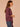 Fig Jam Multi Three Quarter Origami Dolman Sleeve Boat Neck Piping Placement Print Straight Cased Hem Self Bow Plus Size Woven Top