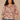 Macadamia Berry Multi Three Quarter Flounce Sleeve Honeycomb Embroidered Split V-Neck Ruffle Collar Abstract Print Slit Hem Plus Size Woven Top