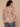 Macadamia Berry Multi Three Quarter Flounce Sleeve Honeycomb Embroidered Split V-Neck Ruffle Collar Abstract Print Slit Hem Plus Size Woven Top