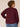 Heather Wineberry Long Smocked Blouson Raglan Sleeve Crimped Shoulder Detail Metallic Contrast Half V-Placket Mandarin Collar Mixed Media Plus Size Knit Top 
