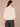 Heather Cream Pleated Elbow Cinched Sleeve Mock Neck Lurex Seaming Double Pocket Plus Size Knit Top
