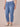 Mid Blue Denim Absolution High Rise Slim Straight Embroidered Cascading D Back Pocket Clean Finish Fray Hem Plus Size Jeans