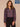 Black Multi Long Blouson Sleeve Stand Collar Button Down Front Round Back Yoke Seaming Ruffle Detail Shirttail Hem Abstract Print Plus Size Woven Top