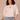 Off White Natural Three Quarter Pleated Sleeve Boat Neck Keyhole Back Embroidered Eyelet Palm Tree Scallop Hem Contrast Seam Plus Size Woven Top