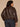 Chocolate Fudge Long Raglan Blouson Sleeve Collar Neck Zip Up Front Side Pockets Straight Cinched Hem Plus Size Pleather Jacket