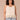 Off White Natural Sleeveless Embroidered Straps V-Neck Scallop Edge Hem Plus Size Woven Tank Top
