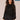 Black Copper Long Blouson Sleeve Rhinestone Embroidery Mock Neck Plus Size Sweater