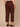Cherry Chocolate Absolution High Rise Angled Dart Seams Six Pockets Arched Front Pockets Back Buckle Snap Hem Tapered Utility Plus Size Pant
